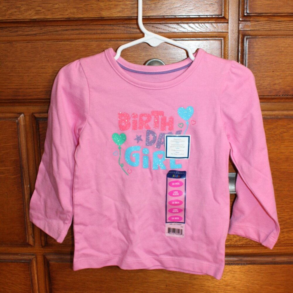 Falls Creek Size 18M L/S Birthday Girl Top